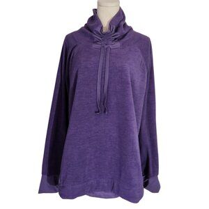 Old Navy Purple Active Womens Cocoon Pullover Sweatshirt Womens Plus Size XXL